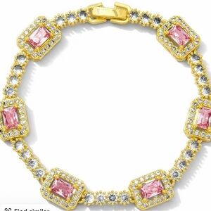 Elegant Pink and Gold Bracelet